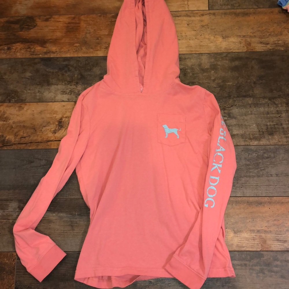 Kids black dog hoodie